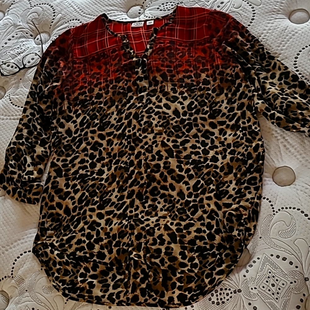 Oversized Leopard Print Shirt